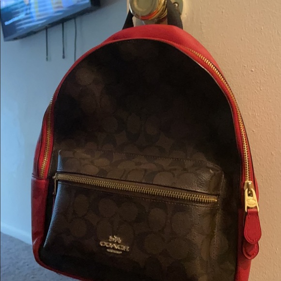 Coach leather back pack main image 3